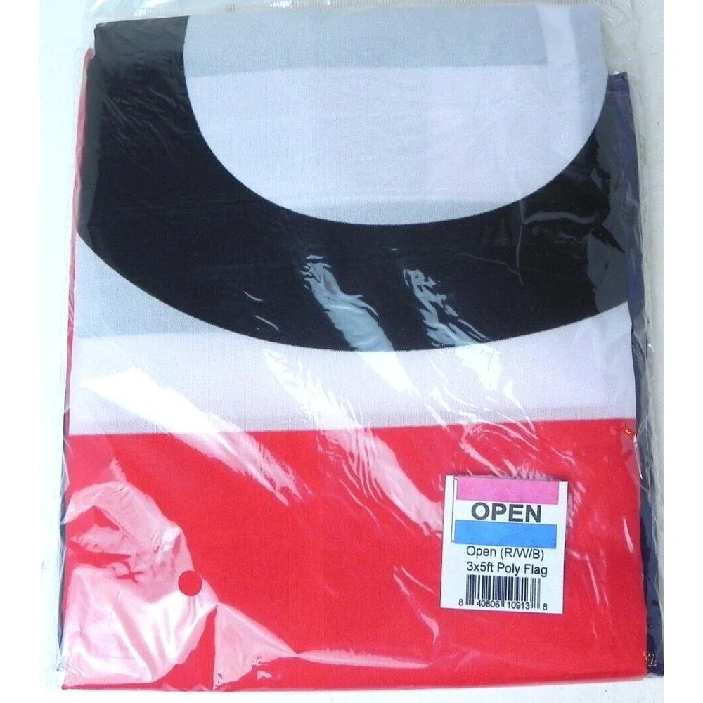 Open Sign 3x5‎ RWB  100D Woven Poly Nylon Flag Grommets NEW